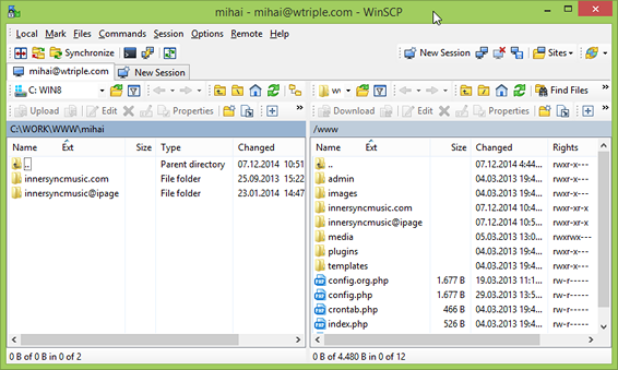 Browse Files with WinSCP