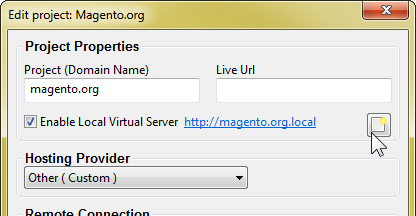 Edit Nginx Local Virtual Server 